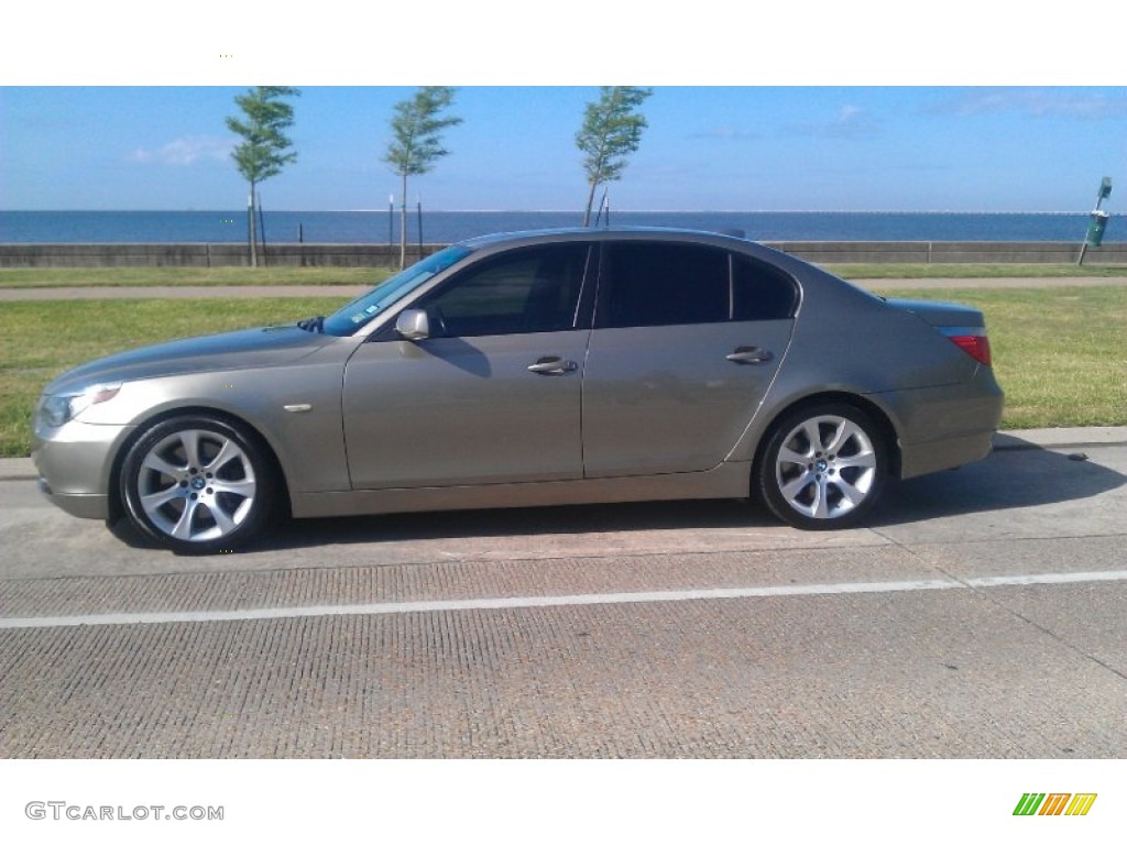 2005 5 Series 545i Sedan - Amethyst Grey Metallic / Black photo #6