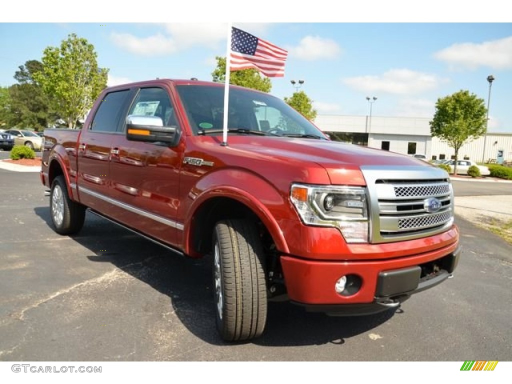 Ruby Red Metallic 2013 Ford F150 Platinum SuperCrew 4x4 Exterior Photo #80124438