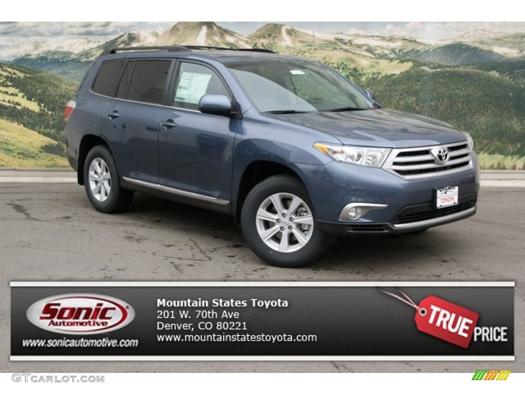 2013 Highlander V6 4WD - Shoreline Blue Pearl / Ash photo #1