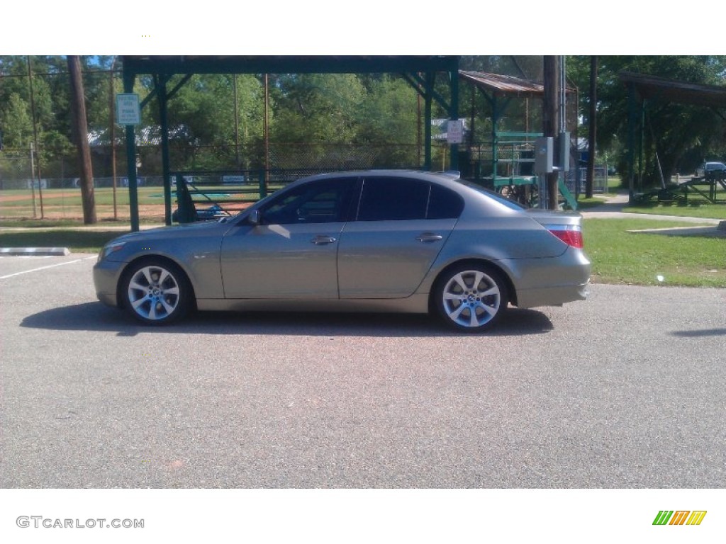 2005 5 Series 545i Sedan - Amethyst Grey Metallic / Black photo #44