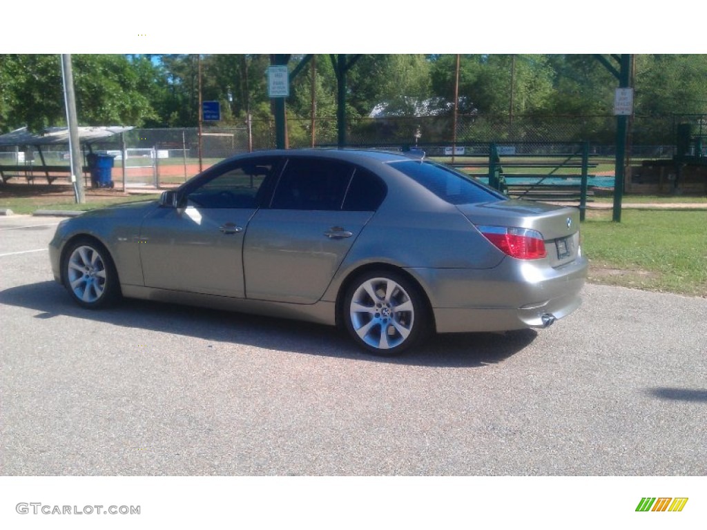 2005 5 Series 545i Sedan - Amethyst Grey Metallic / Black photo #46