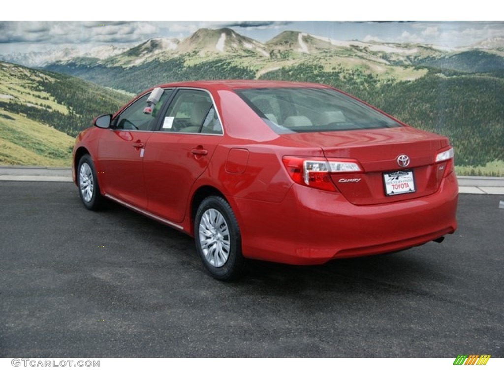 2013 Camry LE - Barcelona Red Metallic / Ivory photo #2