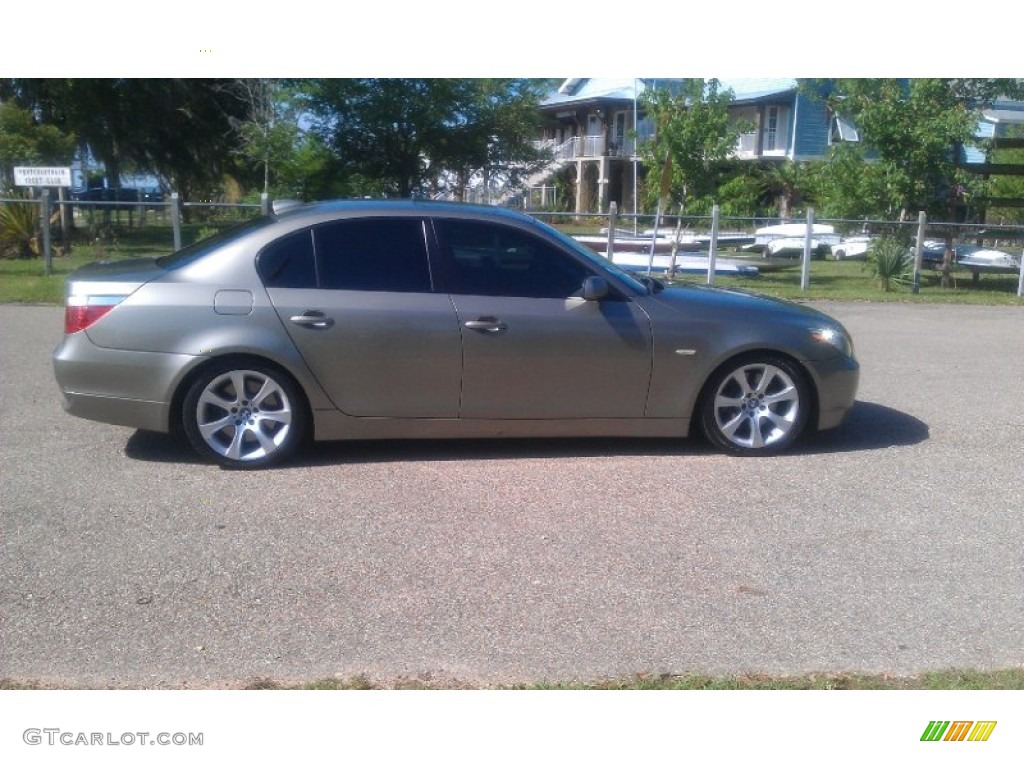 2005 5 Series 545i Sedan - Amethyst Grey Metallic / Black photo #49