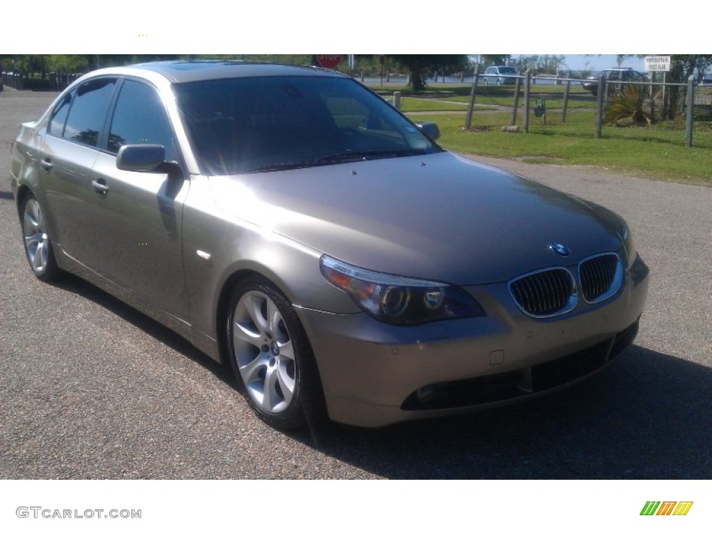 2005 5 Series 545i Sedan - Amethyst Grey Metallic / Black photo #50