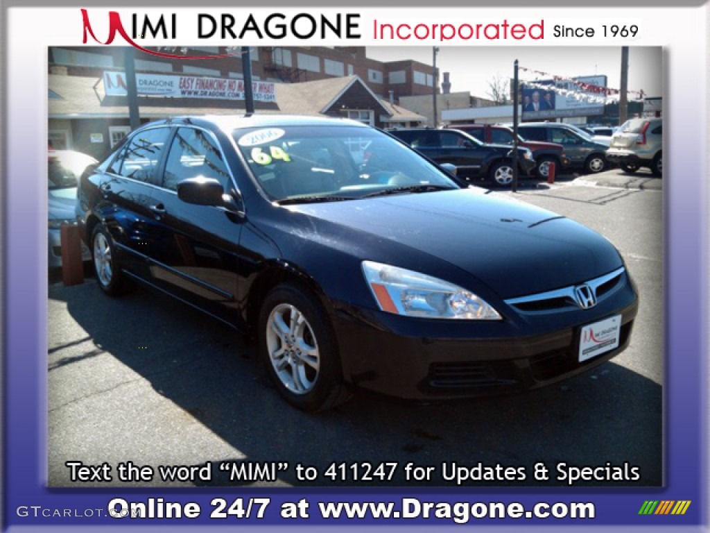 2006 Accord EX-L Sedan - Nighthawk Black Pearl / Ivory photo #4