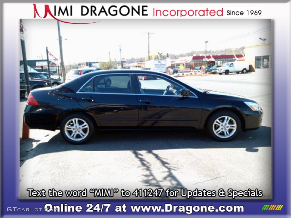 2006 Accord EX-L Sedan - Nighthawk Black Pearl / Ivory photo #5