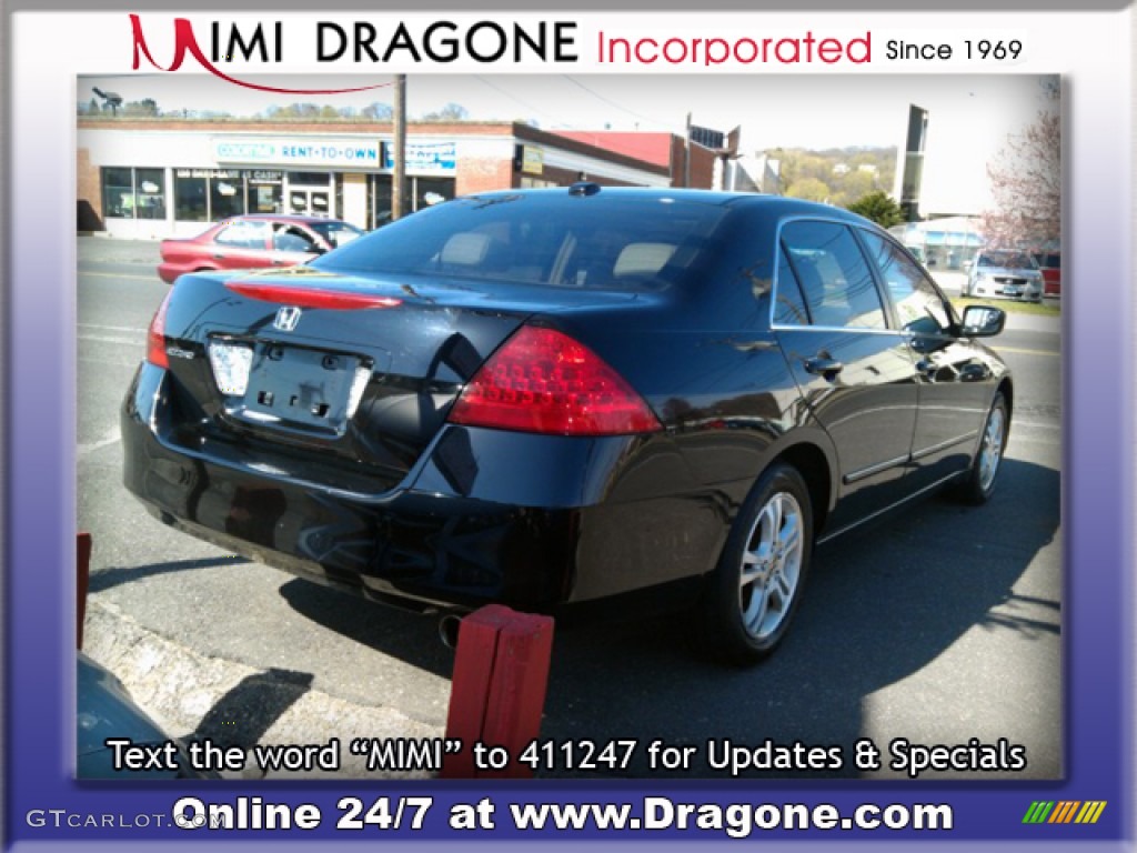 2006 Accord EX-L Sedan - Nighthawk Black Pearl / Ivory photo #6