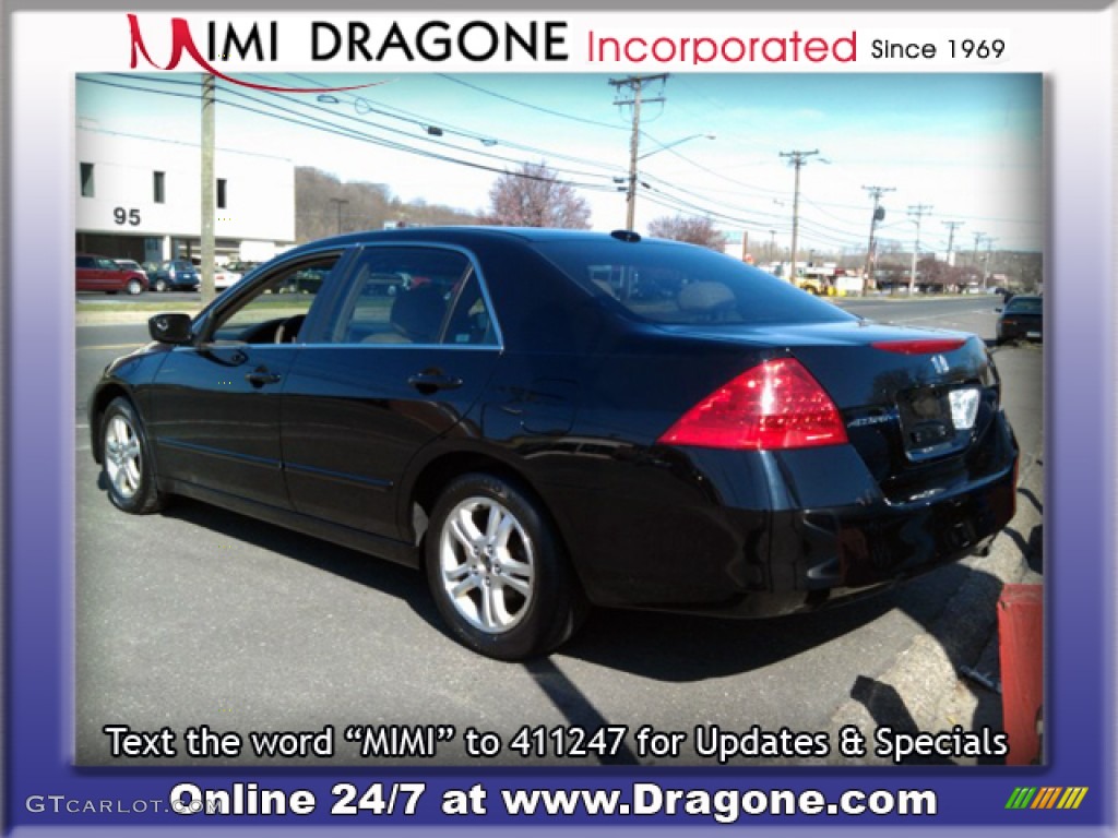 2006 Accord EX-L Sedan - Nighthawk Black Pearl / Ivory photo #8