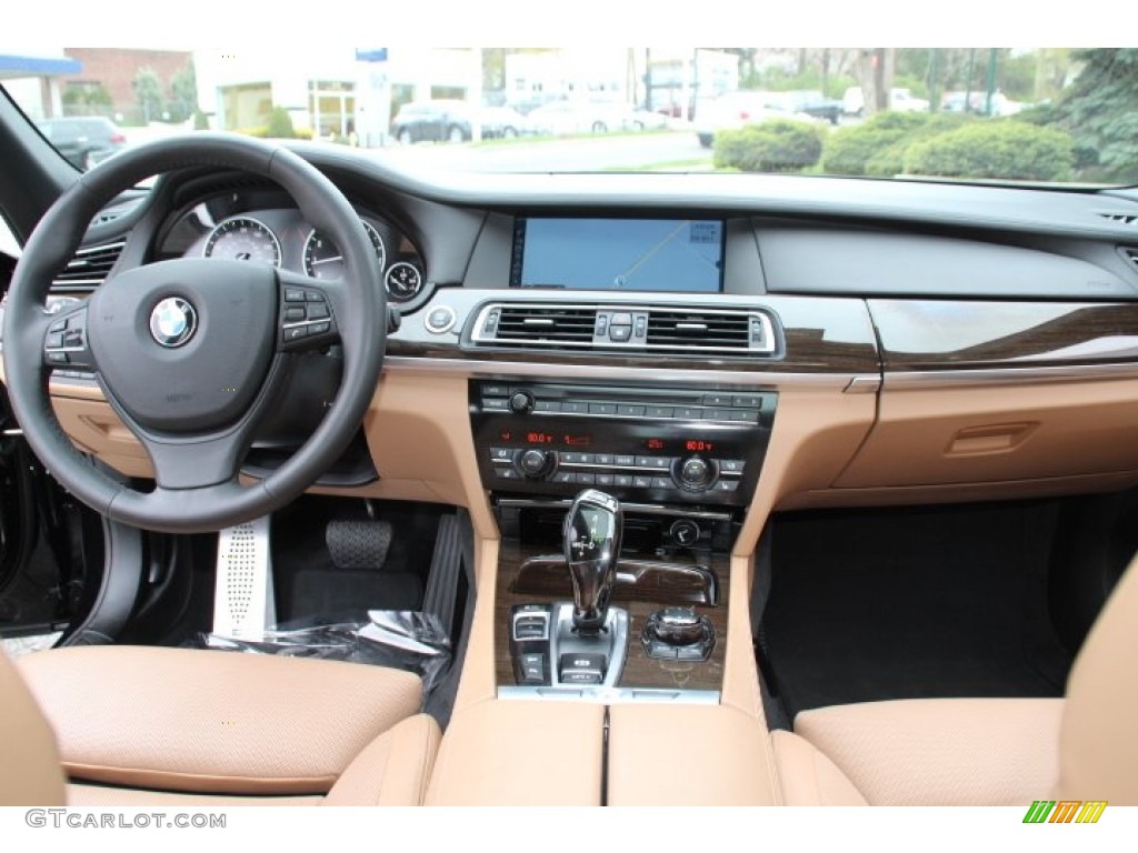 2011 BMW 7 Series 750i xDrive Sedan Light Saddle Dashboard Photo #80127623