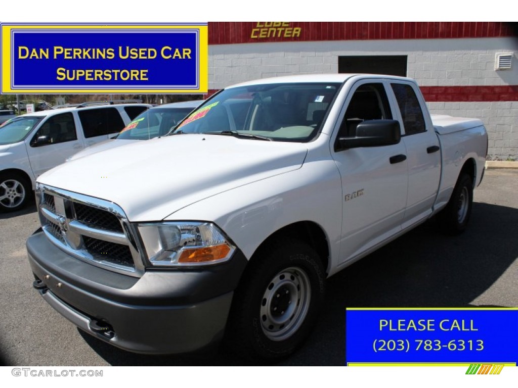 2010 Ram 1500 ST Quad Cab 4x4 - Stone White / Dark Slate/Medium Graystone photo #1