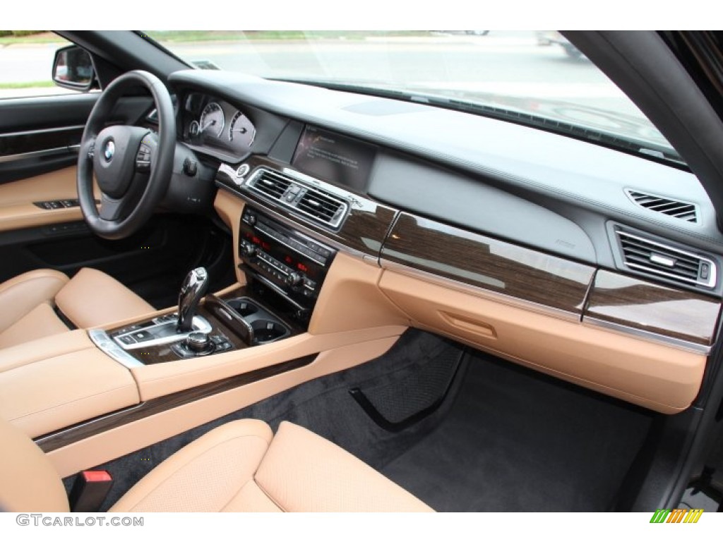 2011 BMW 7 Series 750i xDrive Sedan Light Saddle Dashboard Photo #80127858
