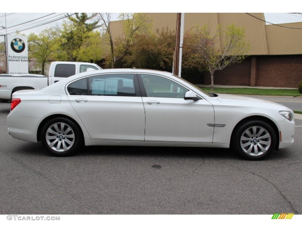 2011 7 Series 750Li xDrive Sedan - Mineral White Metallic / Saddle/Black Nappa Leather photo #4