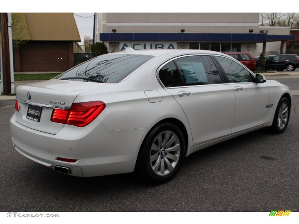 2011 7 Series 750Li xDrive Sedan - Mineral White Metallic / Saddle/Black Nappa Leather photo #5