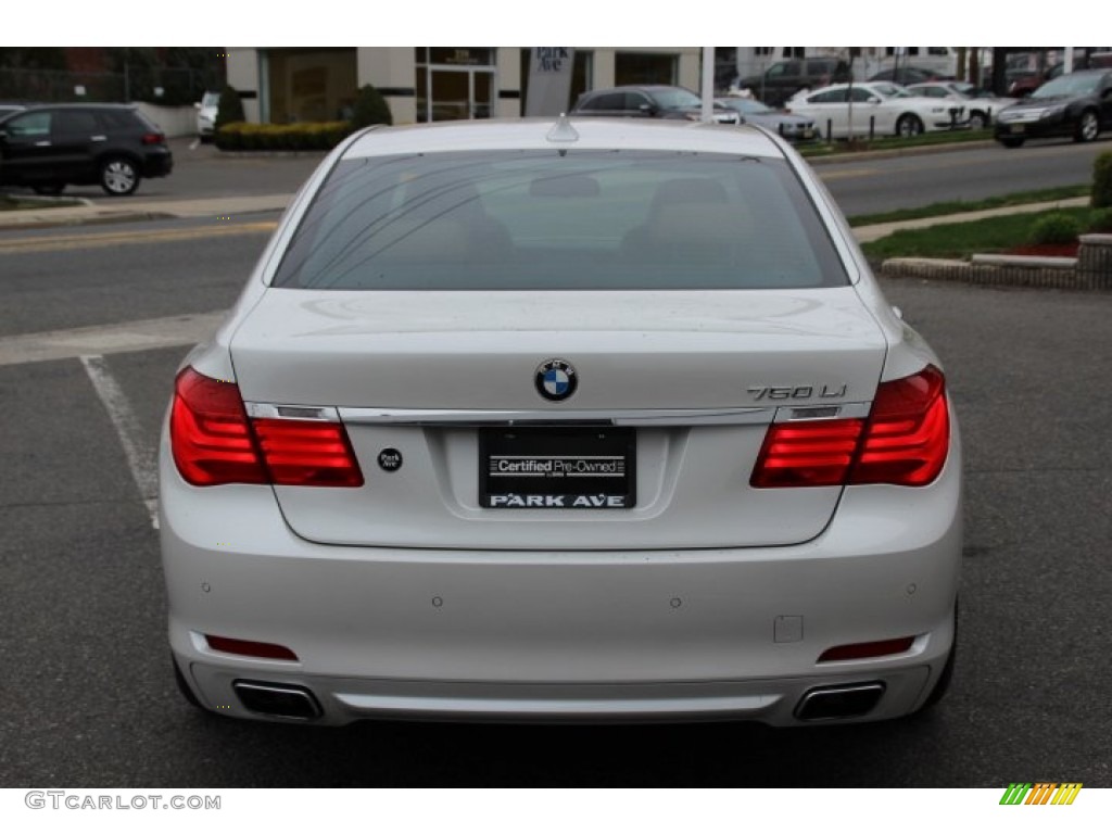 2011 7 Series 750Li xDrive Sedan - Mineral White Metallic / Saddle/Black Nappa Leather photo #6