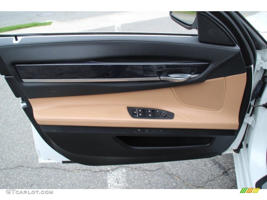 2011 7 Series 750Li xDrive Sedan - Mineral White Metallic / Saddle/Black Nappa Leather photo #9