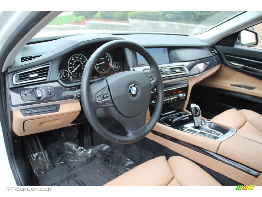 2011 7 Series 750Li xDrive Sedan - Mineral White Metallic / Saddle/Black Nappa Leather photo #10