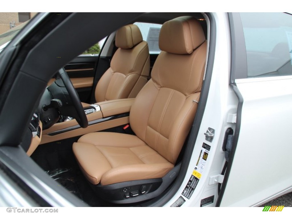 2011 7 Series 750Li xDrive Sedan - Mineral White Metallic / Saddle/Black Nappa Leather photo #12