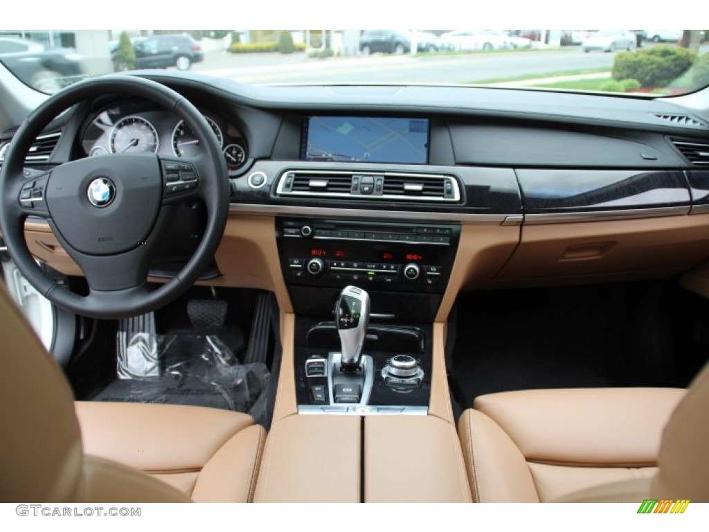2011 7 Series 750Li xDrive Sedan - Mineral White Metallic / Saddle/Black Nappa Leather photo #13