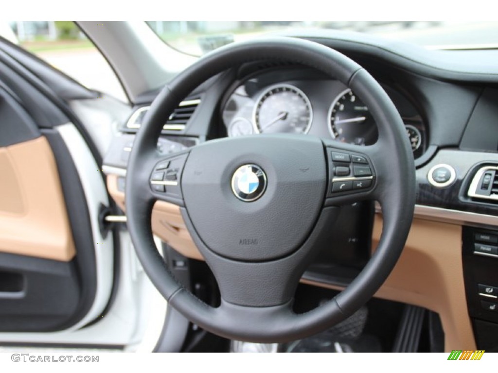 2011 7 Series 750Li xDrive Sedan - Mineral White Metallic / Saddle/Black Nappa Leather photo #16