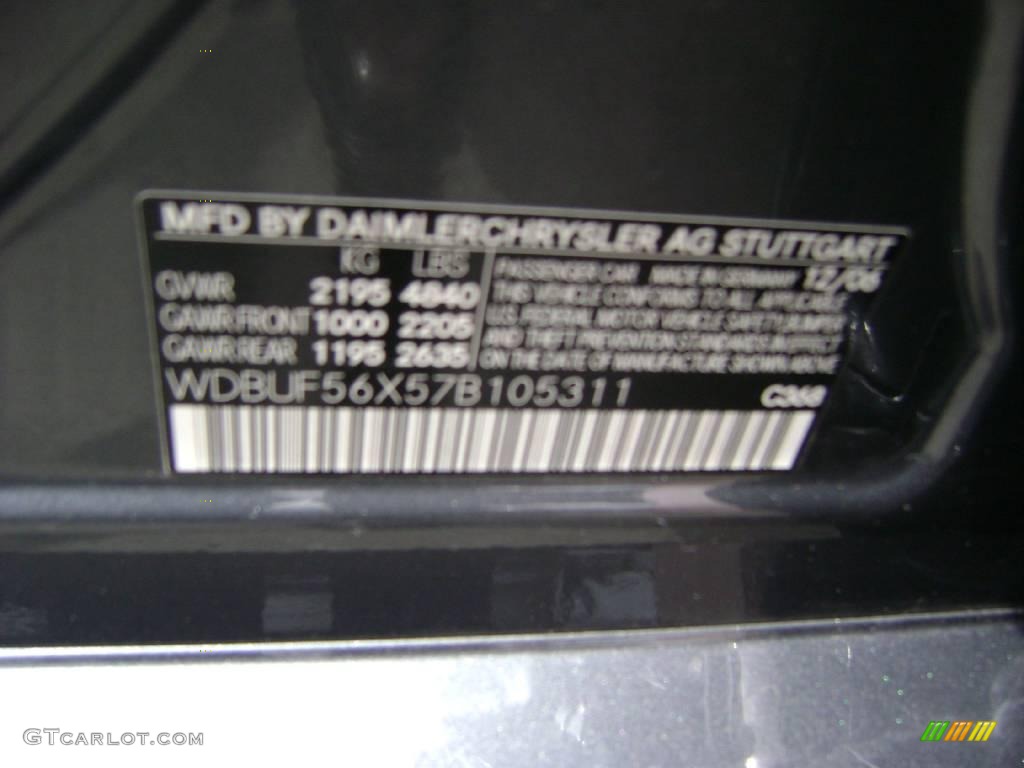 2007 E 350 Sedan - Flint Grey Metallic / Black photo #22