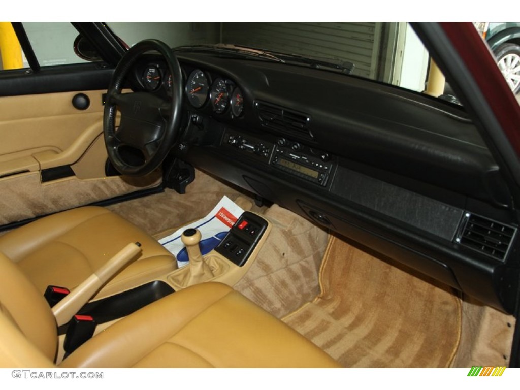 1996 Porsche 911 Carrera Cabriolet Cashmere Beige Dashboard Photo #80130657