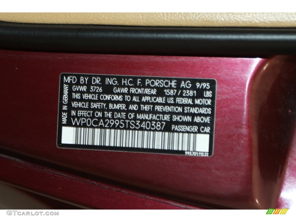 1996 911 Carrera Cabriolet - Arena Red Metallic / Cashmere Beige photo #39
