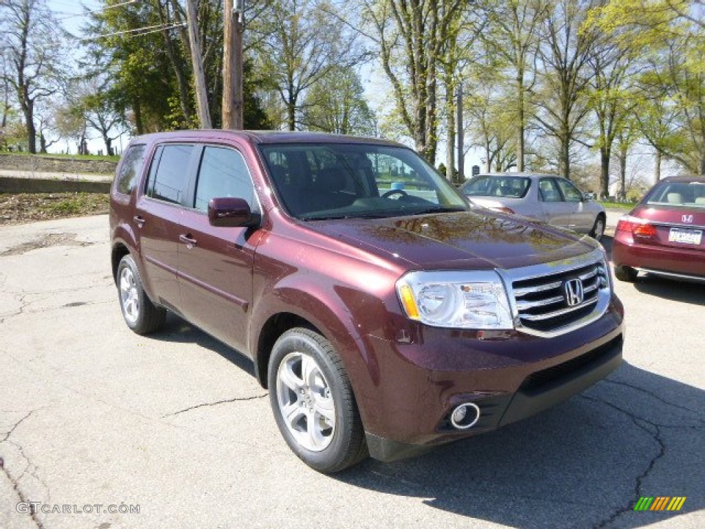 2013 Pilot EX-L 4WD - Dark Cherry Pearl / Black photo #1