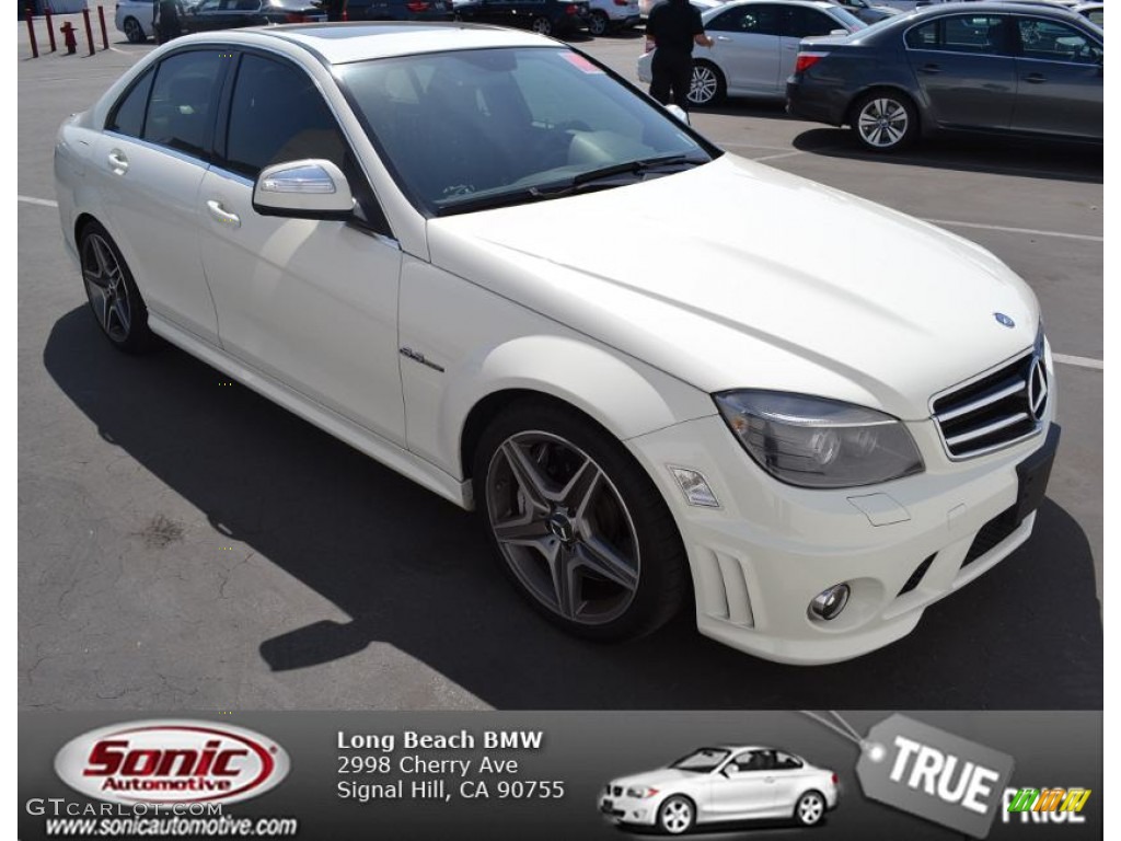 2009 C 63 AMG - Arctic White / Black AMG Premium Leather photo #1