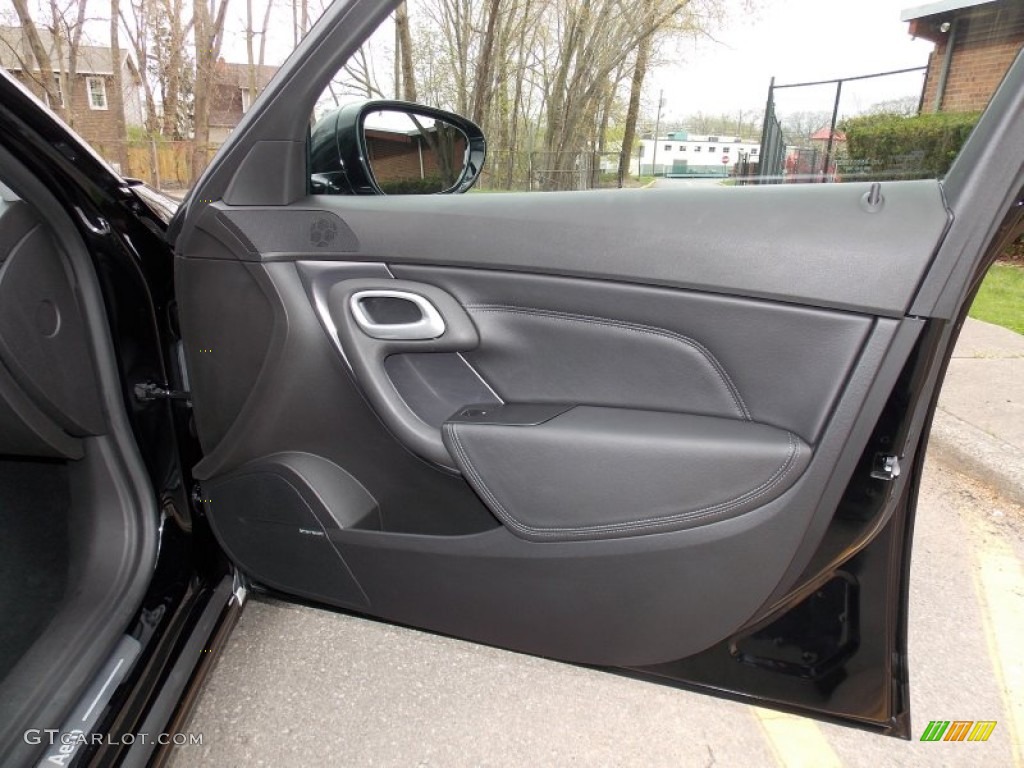 2011 Saab 9-5 Aero XWD Sedan Jet Black Door Panel Photo #80133792