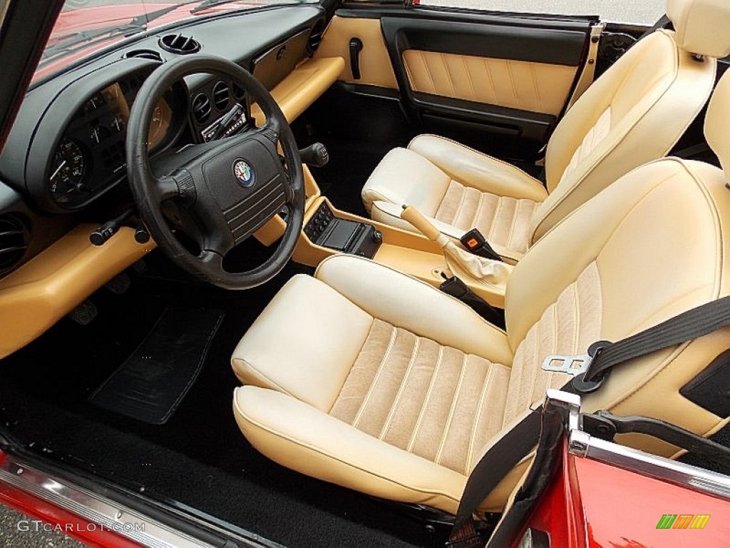 Biscuit Beige Interior 1991 Alfa Romeo Spider 2000 Photo #80134194