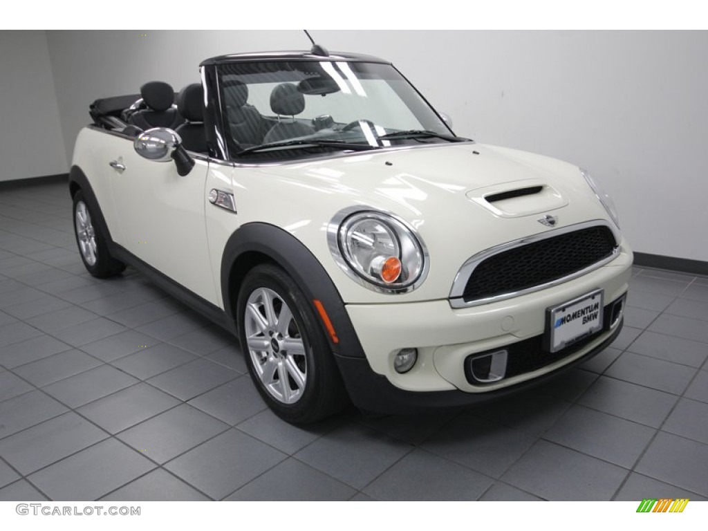 2011 Cooper S Convertible - Pepper White / Gravity Carbon Black Leather photo #1