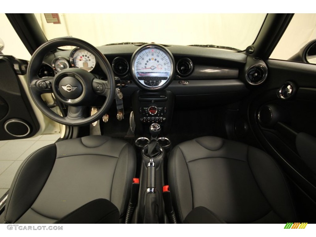 2011 Cooper S Convertible - Pepper White / Gravity Carbon Black Leather photo #4
