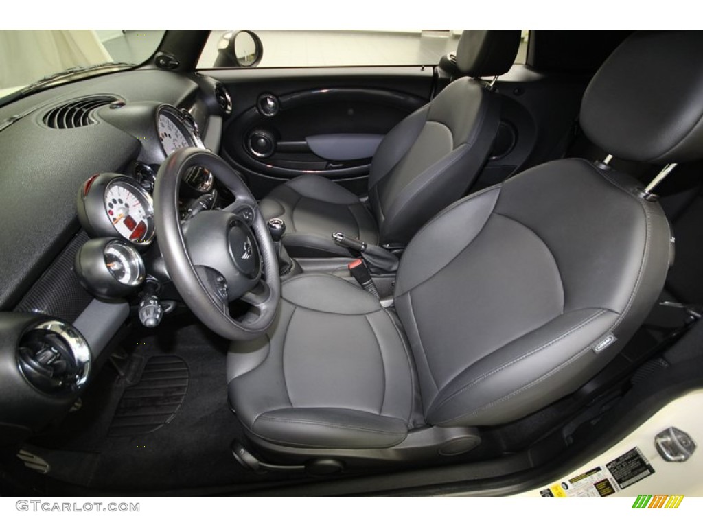 2011 Cooper S Convertible - Pepper White / Gravity Carbon Black Leather photo #14