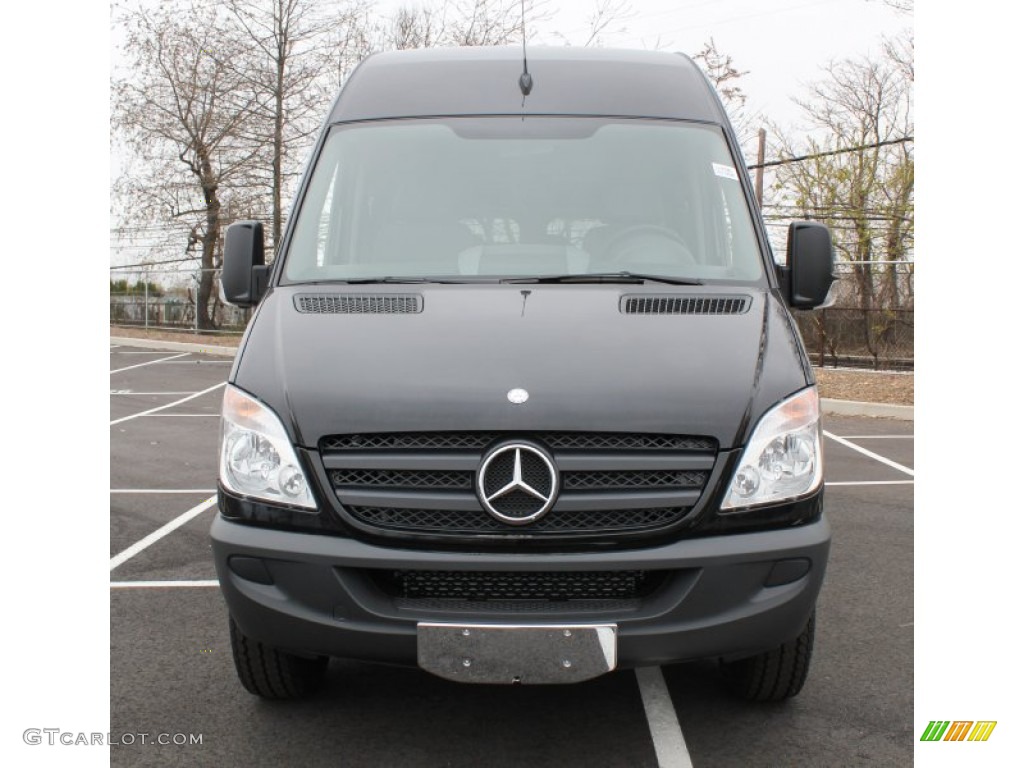 2013 Sprinter 2500 High Roof Passenger Van - Jet Black / Lima Black Fabric photo #2