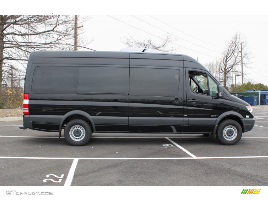 2013 Sprinter 2500 High Roof Passenger Van - Jet Black / Lima Black Fabric photo #7