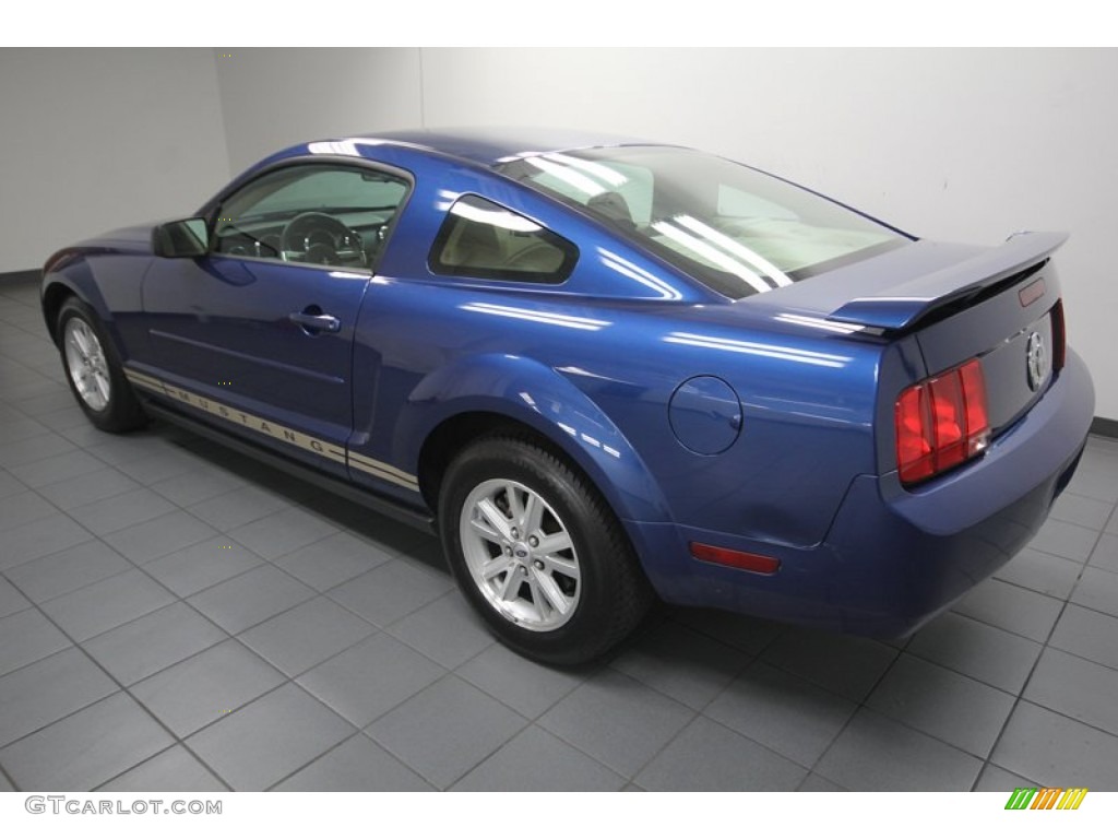 2006 Mustang V6 Deluxe Coupe - Vista Blue Metallic / Light Parchment photo #5