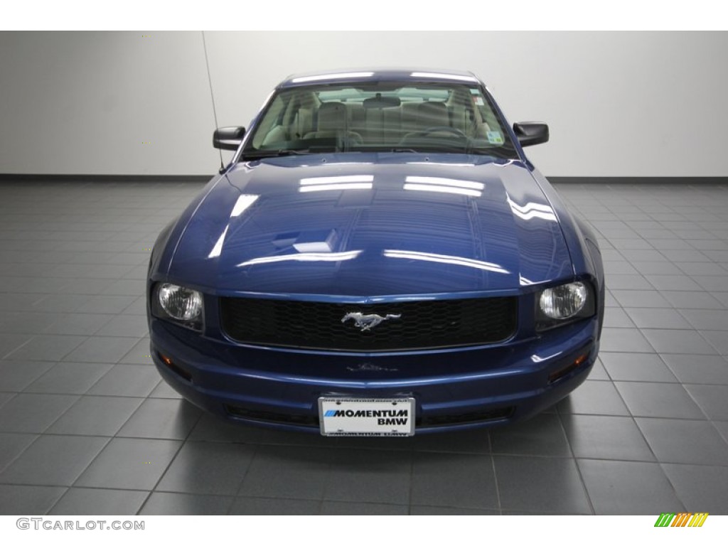 2006 Mustang V6 Deluxe Coupe - Vista Blue Metallic / Light Parchment photo #6