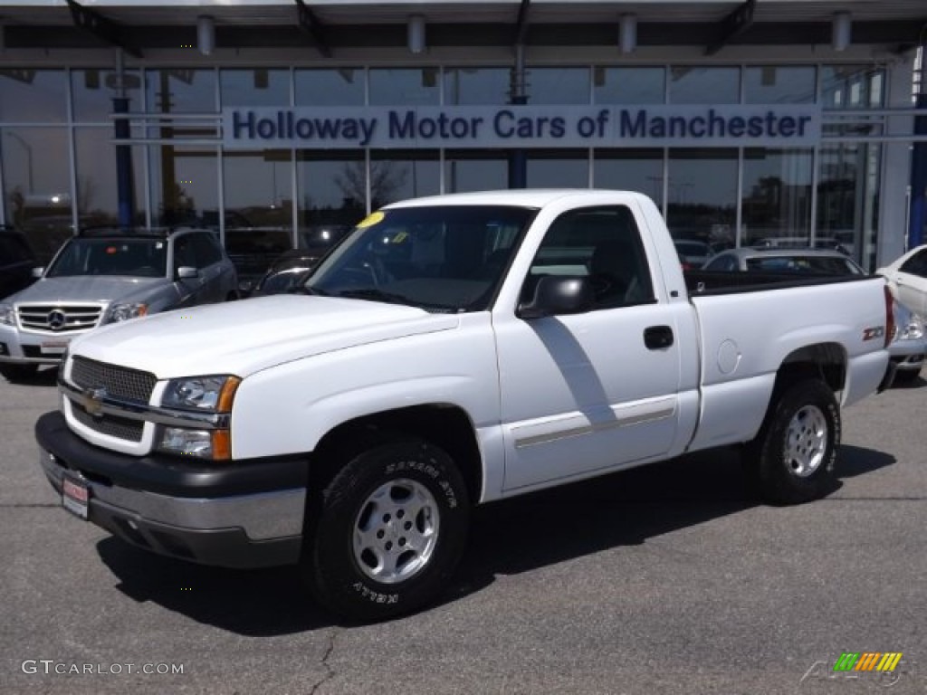 2003 Silverado 1500 LS Regular Cab 4x4 - Summit White / Dark Charcoal photo #1