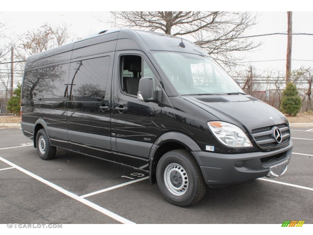 Jet Black 2013 Mercedes-Benz Sprinter 2500 High Roof Passenger Van Exterior Photo #80137269