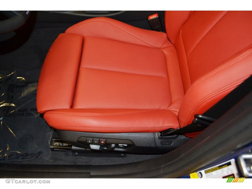 2013 3 Series 328i Sedan - Estoril Blue / Coral Red/Black photo #7