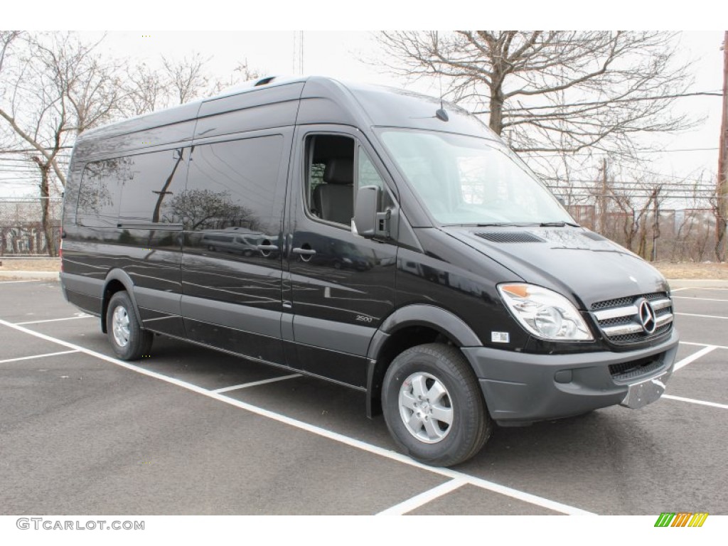 Jet Black 2013 Mercedes-Benz Sprinter 2500 High Roof Cargo Van Exterior Photo #80137596