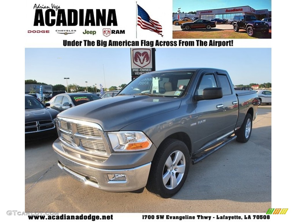 2010 Ram 1500 Big Horn Quad Cab - Mineral Gray Metallic / Dark Slate/Medium Graystone photo #1