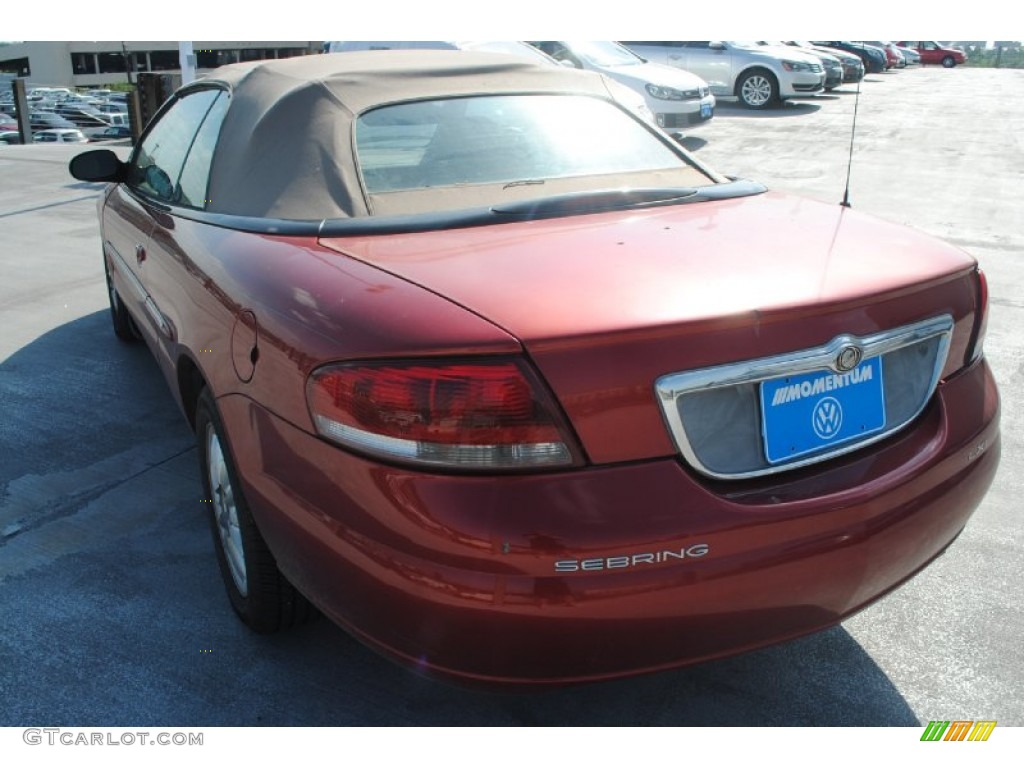 2001 Sebring LXi Convertible - Inferno Red Tinted Pearlcoat / Sandstone photo #5