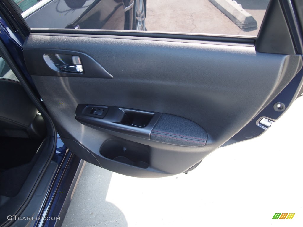 2011 Subaru Impreza WRX STi STI  Black/Alcantara Door Panel Photo #80141330