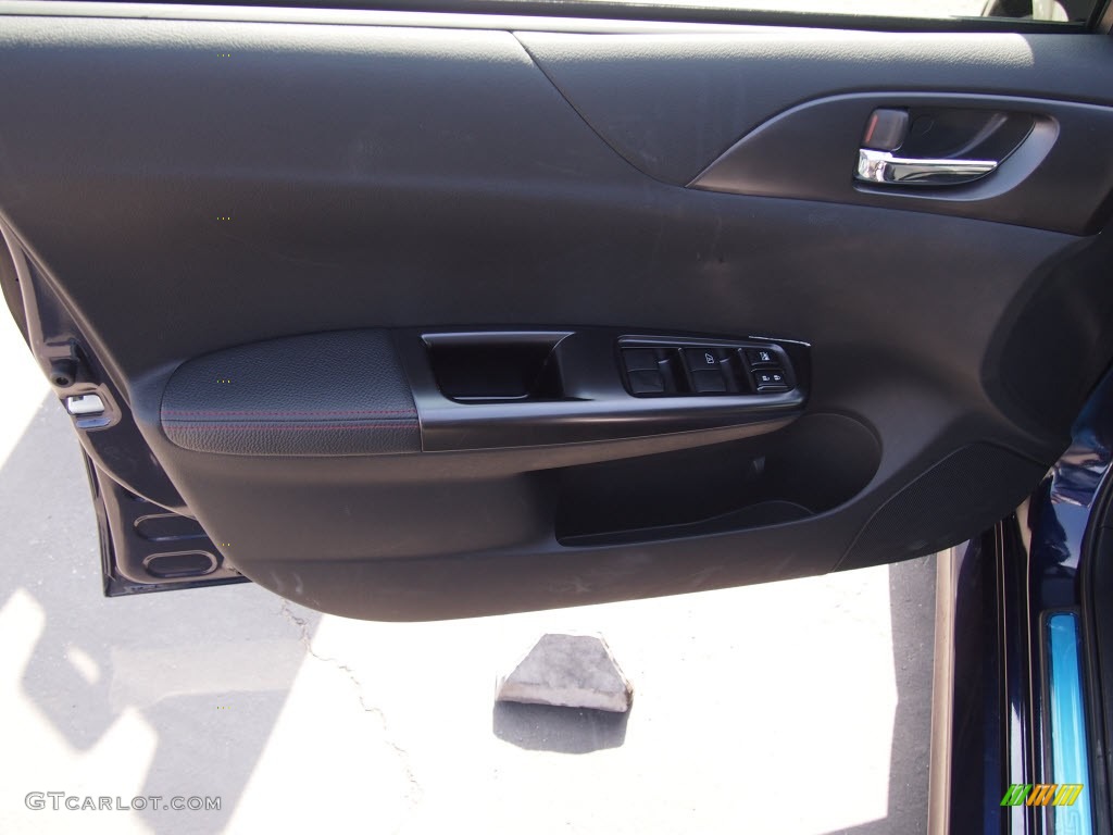 2011 Subaru Impreza WRX STi STI  Black/Alcantara Door Panel Photo #80141532