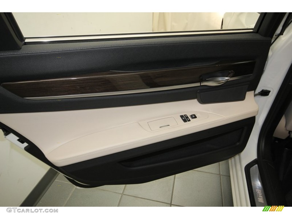 2010 7 Series 750Li xDrive Sedan - Mineral White Metallic / Oyster/Black Nappa Leather photo #32