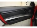 Black Novillo Leather 2011 BMW M3 Coupe Door Panel