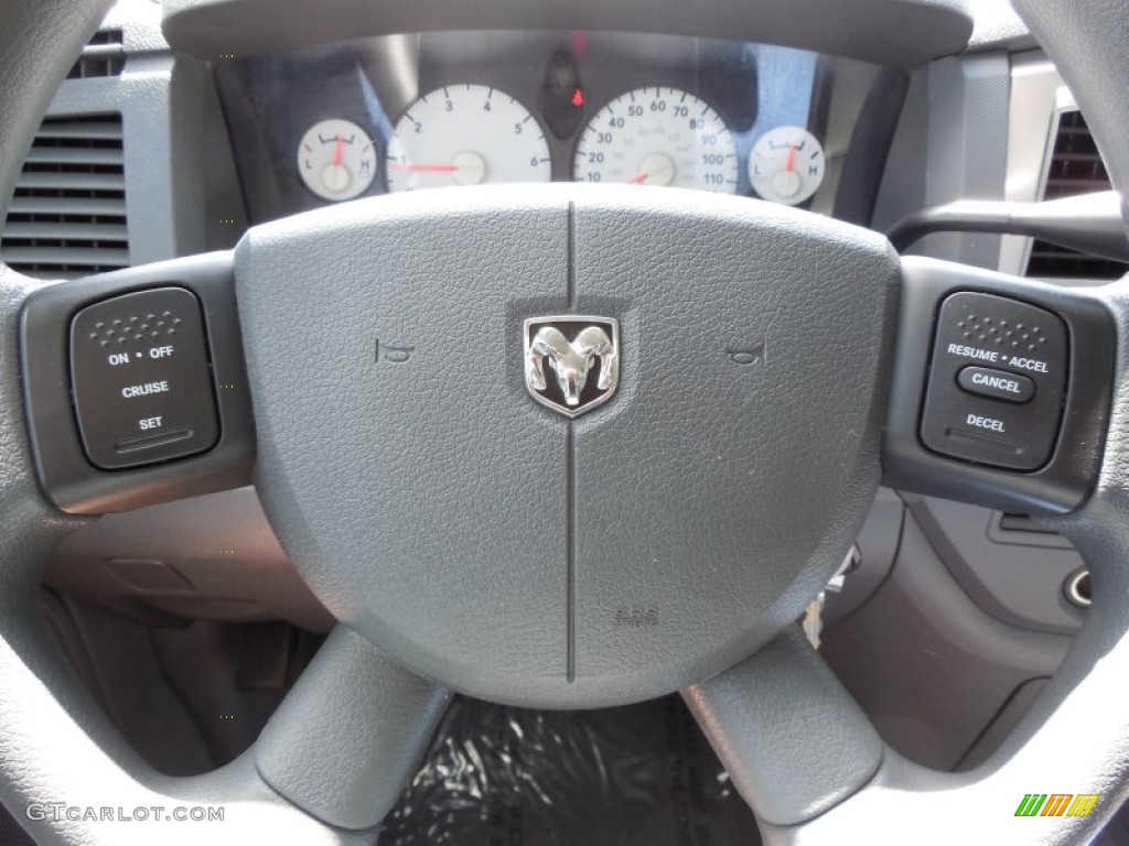 2008 Dodge Ram 1500 SXT Mega Cab Medium Slate Gray Steering Wheel Photo #80144128