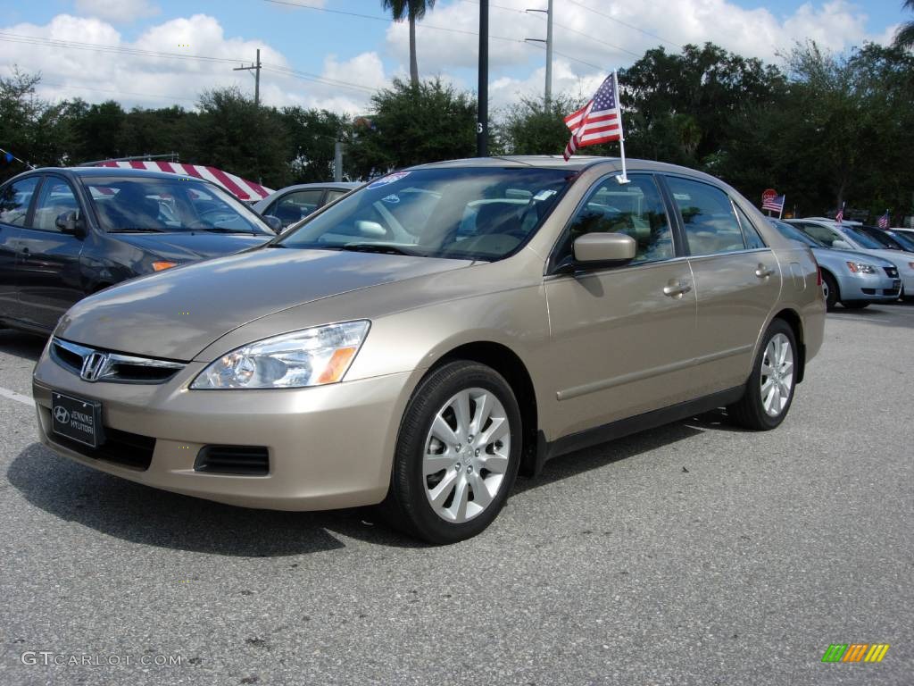 2006 Accord LX V6 Sedan - Desert Mist Metallic / Ivory photo #1