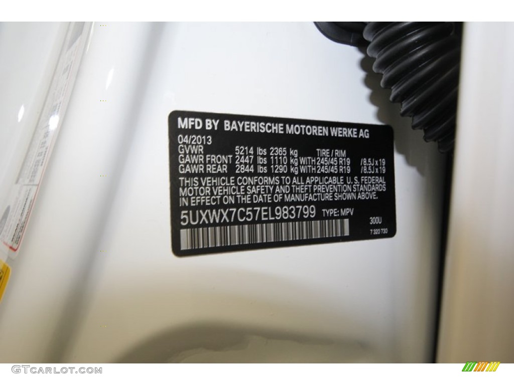 2014 X3 xDrive35i - Alpine White / Black photo #9
